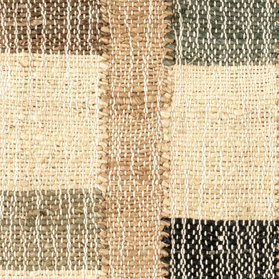 Mosaic Handwoven Jute Rug Swatch | Blue