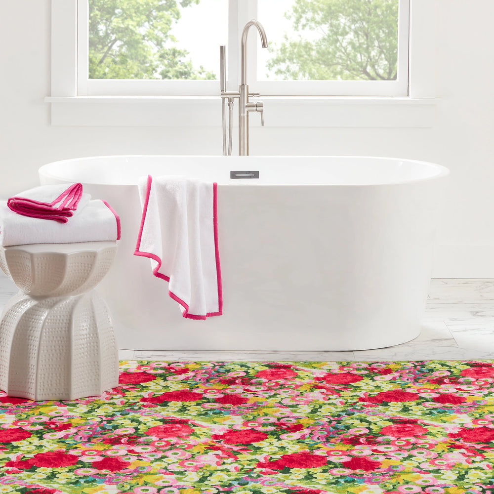 Chamomile Cluster Machine Washable Rug | Multi