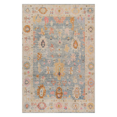 Jessara Farmhouse Washable Rug | Light Blue