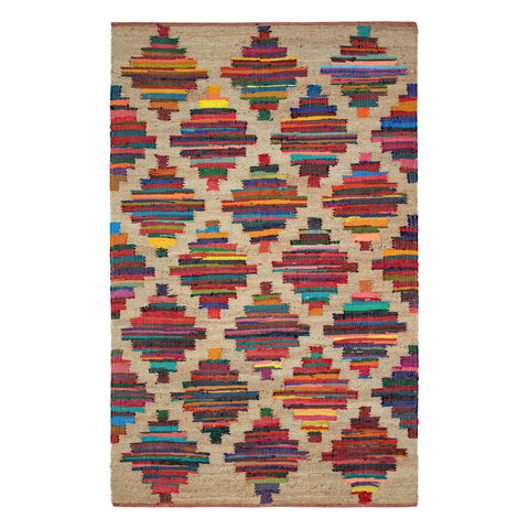 Mod Chindi Handwoven Jute Rug | Multi