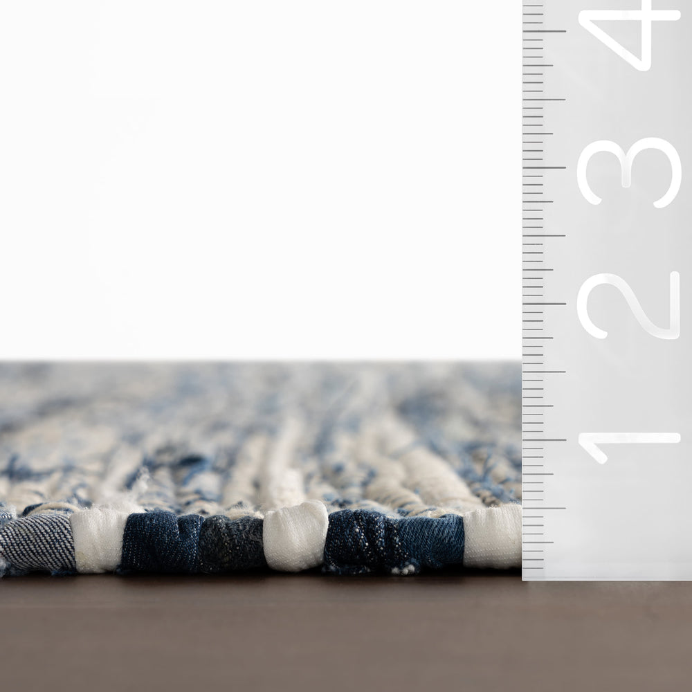 Dira Denim Bohemian Diamond Rug | Blue