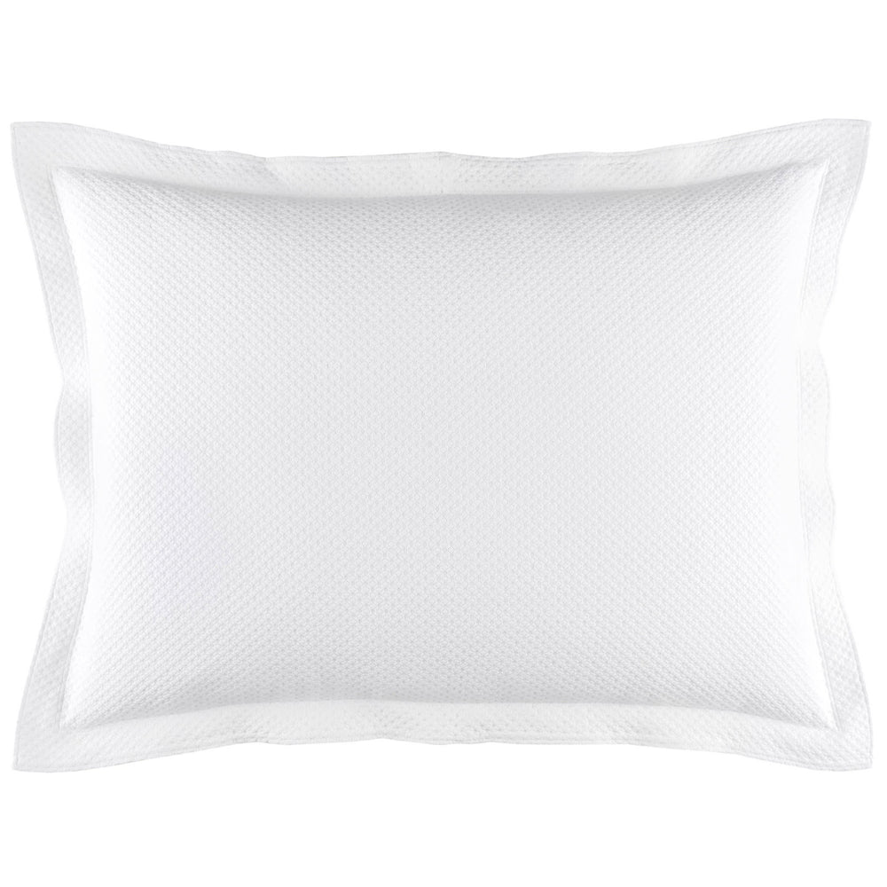 Petite Trellis Matelasse Sham | White