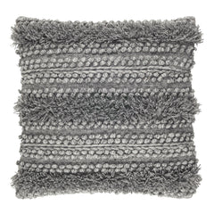 Zhara Stripe Indoor/Outdoor Decorative Pillow Cover | Grey