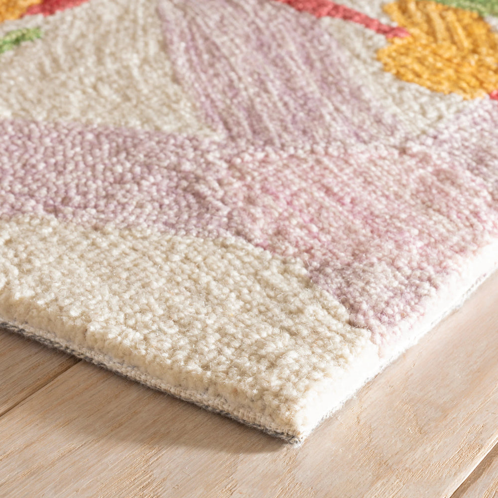 Lily Pad Hand Micro Hooked Wool Rug | Green