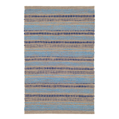 Sooner Than Later Handwoven Indoor/Outdoor Rug | Blue