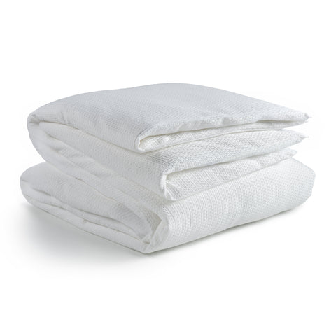Kiawa Waffle Duvet Cover | White