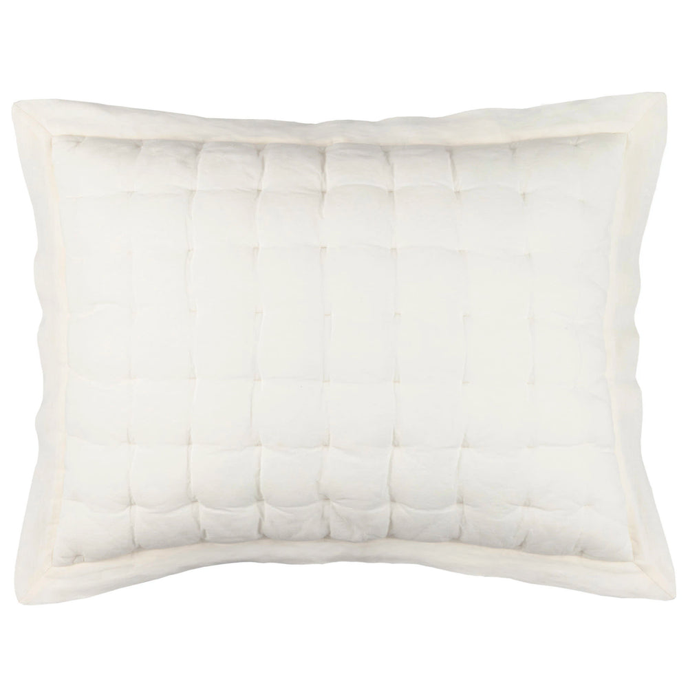 Lush Linen Puff Sham | Ivory