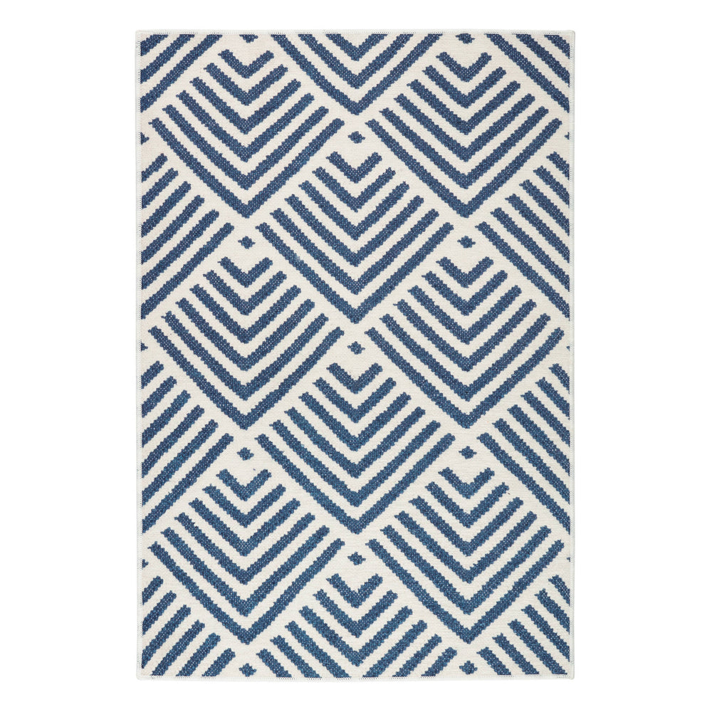 Cleo Machine Washable Rug | Navy