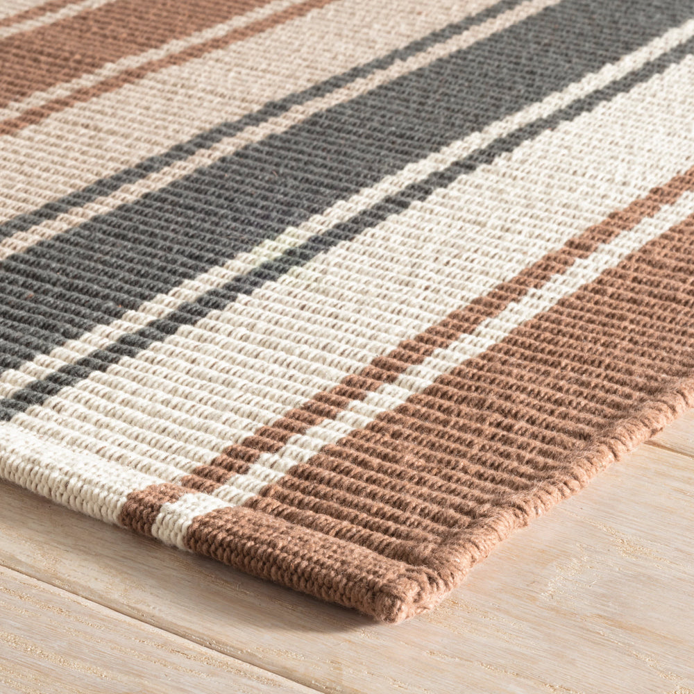 Elliot Handwoven Cotton Rug | Brown