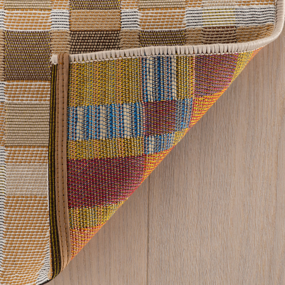 Mesael Modern Plaid Indoor Rug | Tan