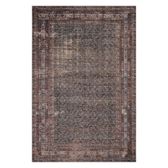 Vasali Bordered Traditional Washable Rug | Red