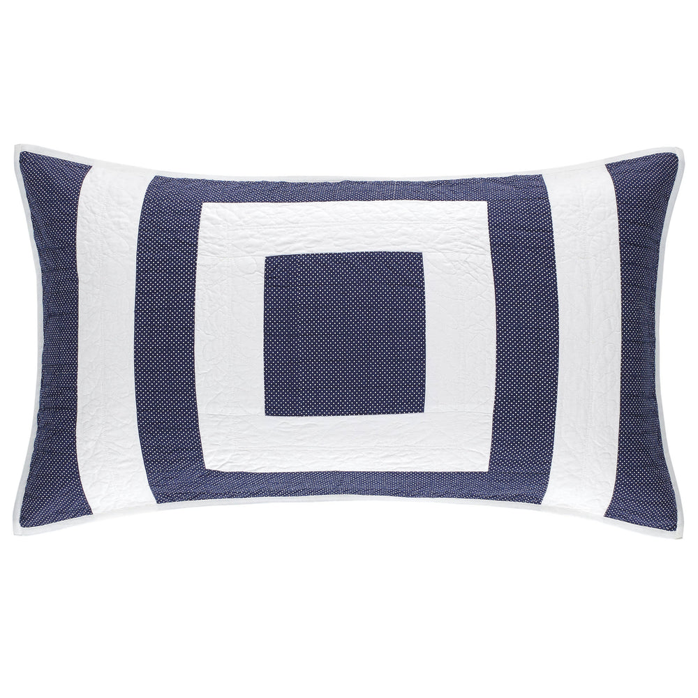 Birch Point Quilted Sham | Navy