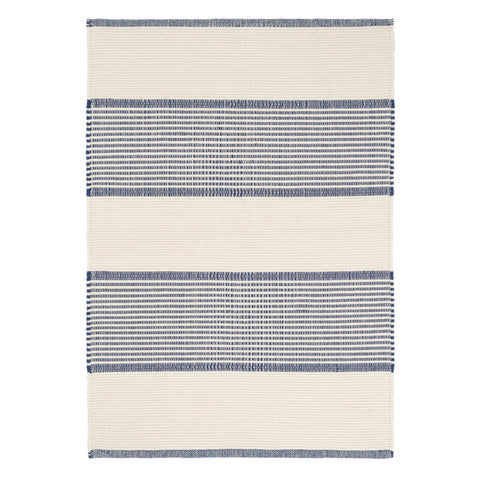 La Mirada Handwoven Cotton Rug | Navy