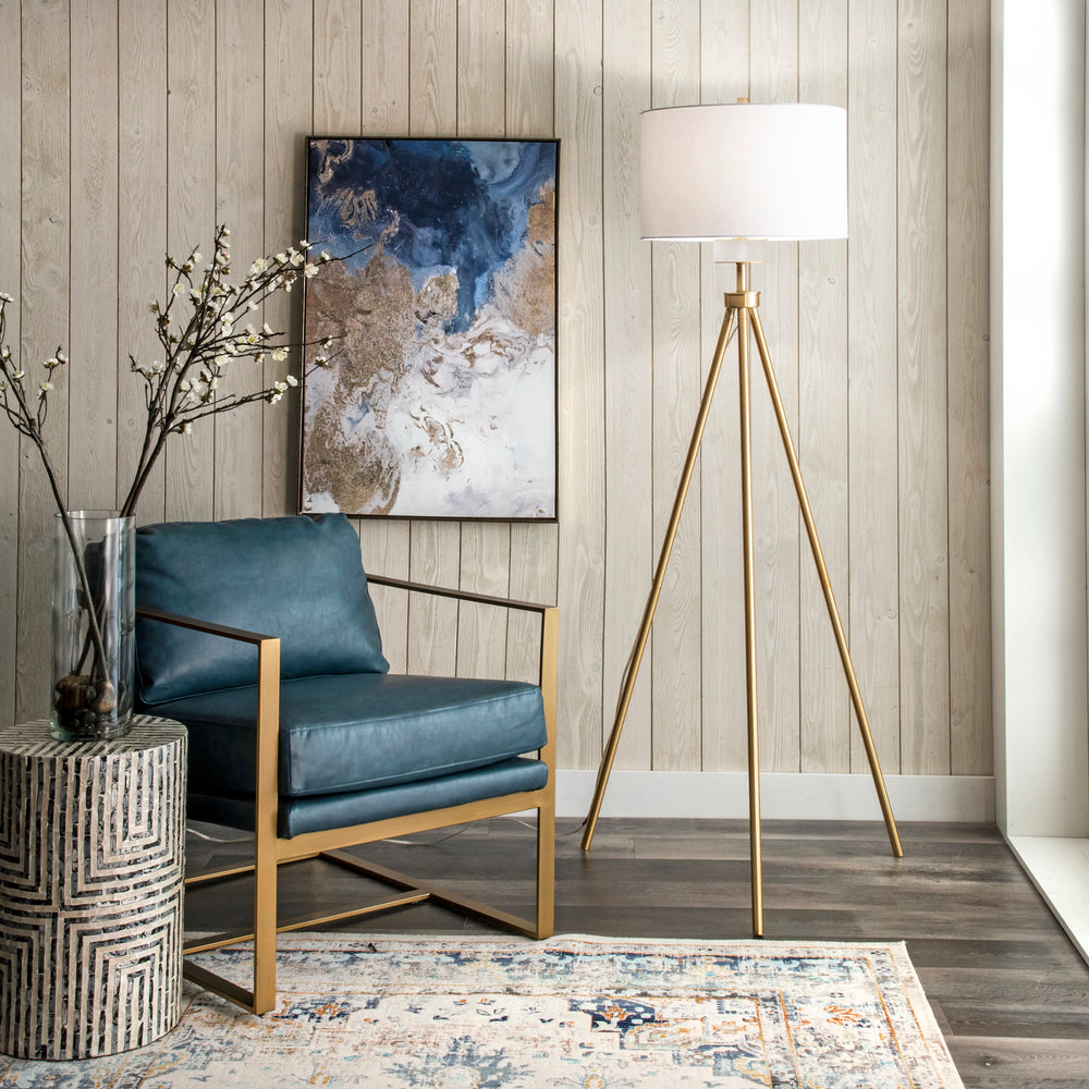 66-inch Simple Metal Tripod Floor Lamp | Gold