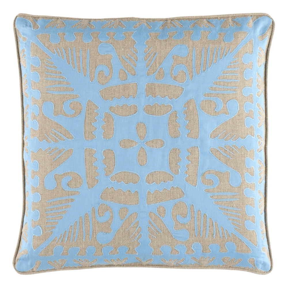 Knight Wood Linen Decorative Pillow Cover | Lapis
