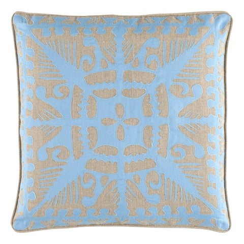 Knight Wood Linen Decorative Pillow Cover | Lapis