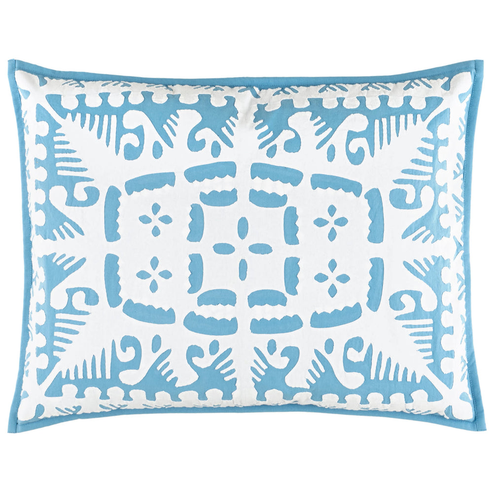 Knight Wood Cutwork Sham | Lapis