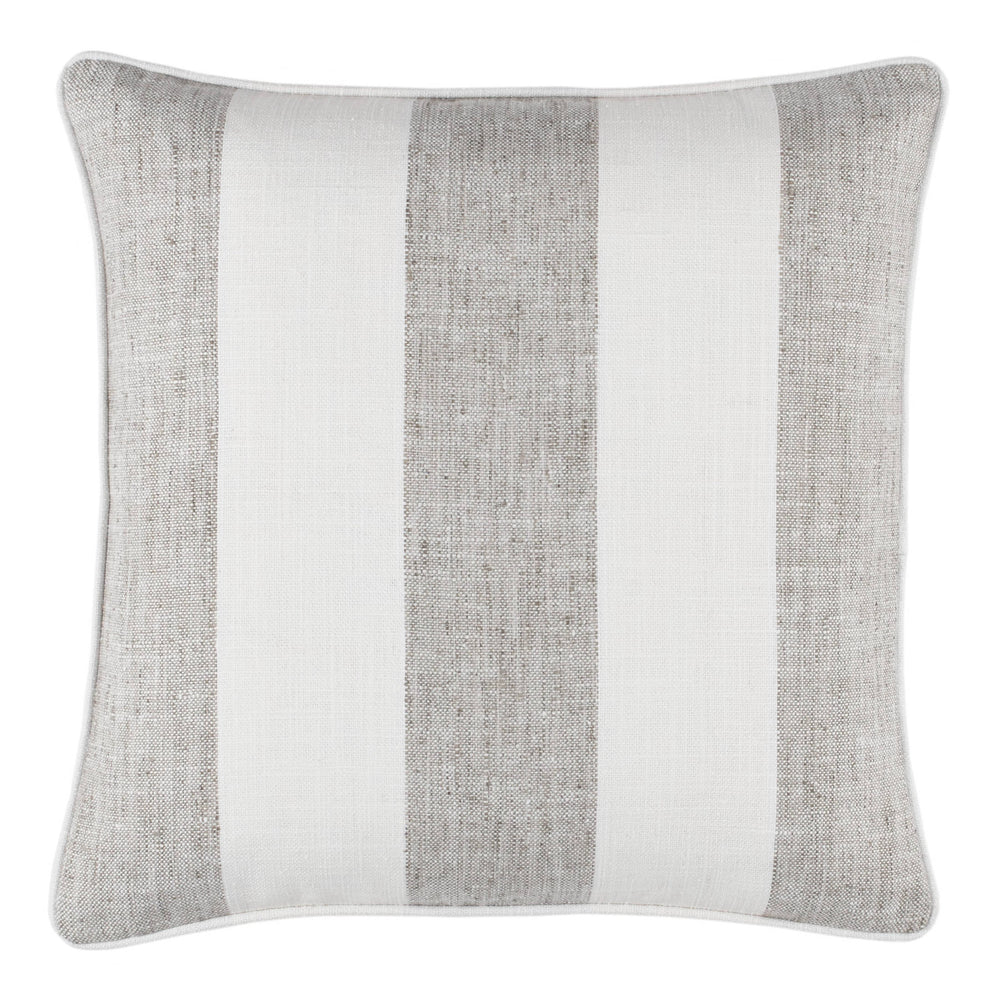 Awning Stripe Indoor/Outdoor Decorative Pillow Cover | Grey