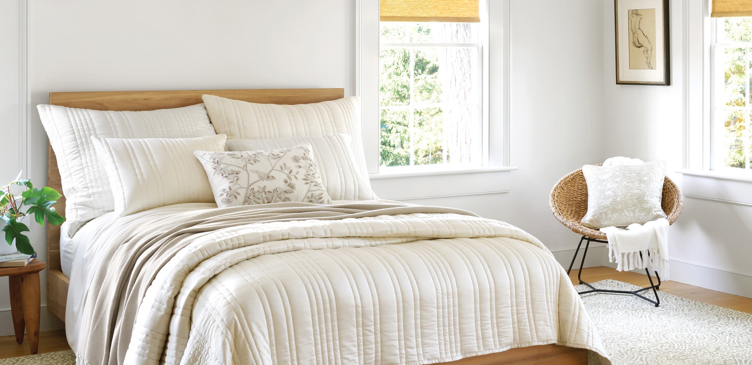 Blissful Bamboo Quilt | Pearl/Silver – Annie Selke