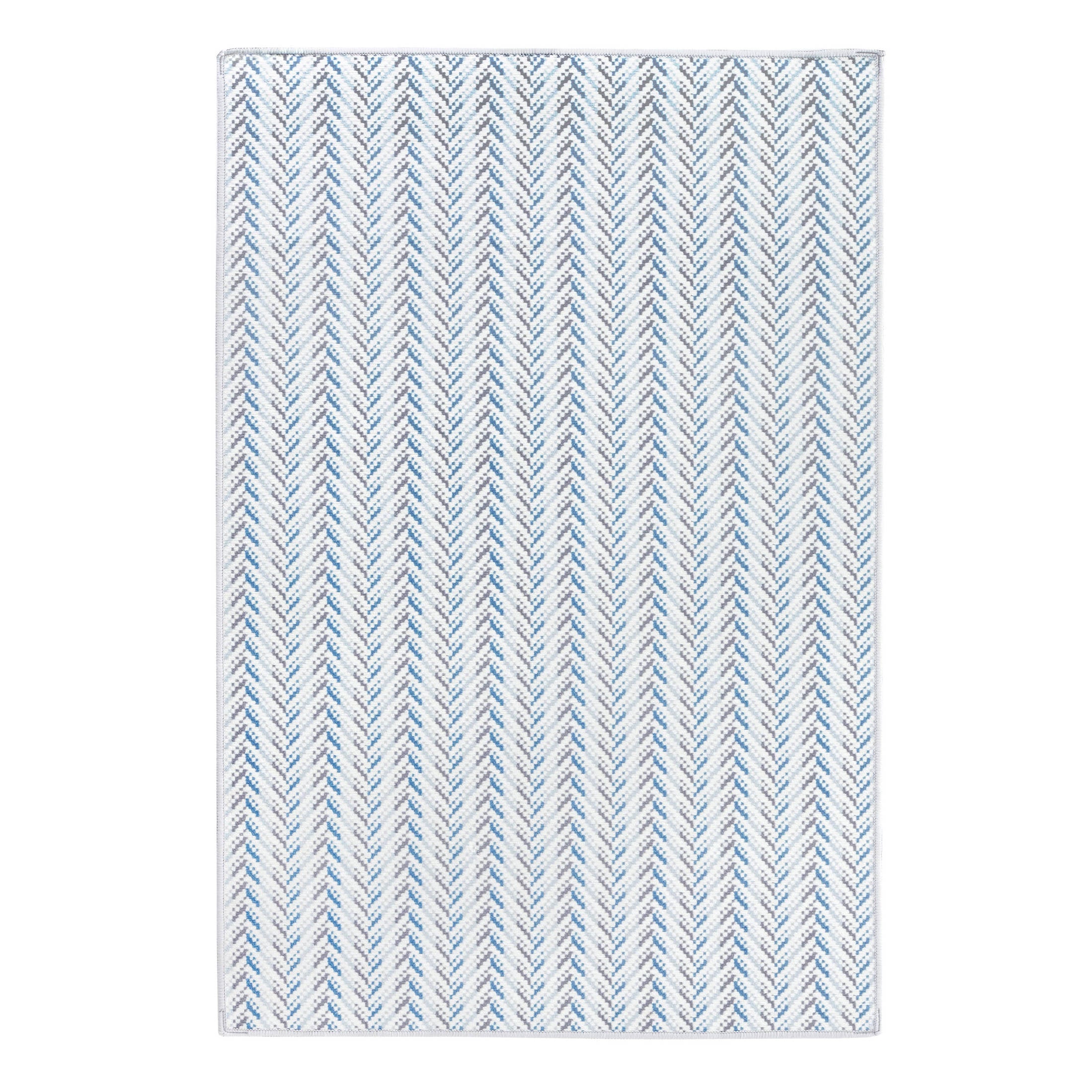 Lowell Machine Washable Rug | Blue – Annie Selke
