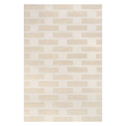 Luca High-Low Wool Rug | Ivory