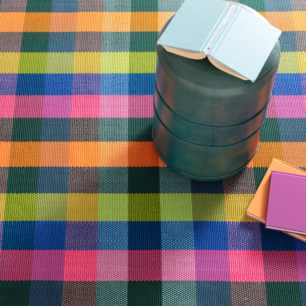 Happy Plaid Handwoven Indoor/Outdoor Rug | Multi