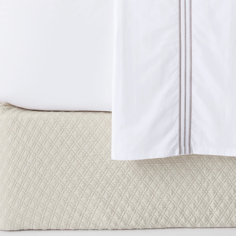 Diamond Matelasse Box Spring Cover | Ivory