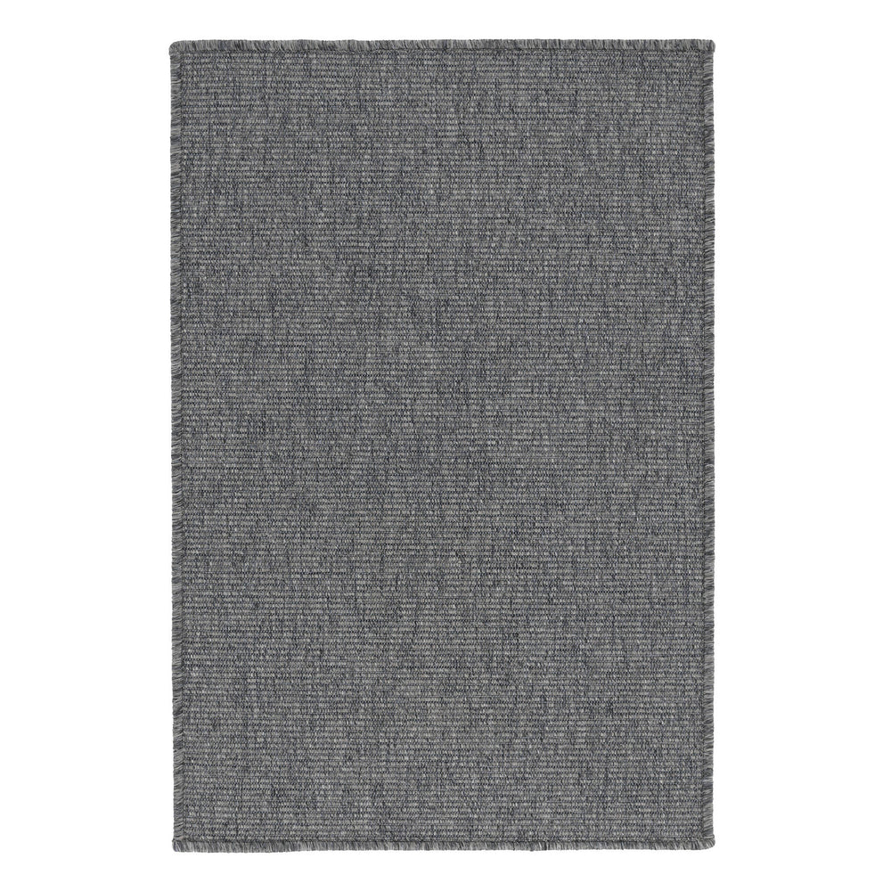 Russell Woven Indoor/Outdoor Custom Rug | Charcoal