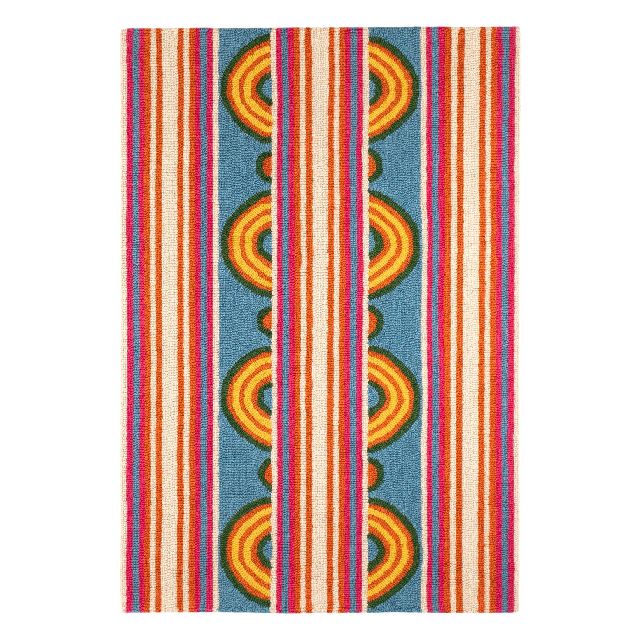 Colorful Button Area Rug Button Hand Micro Hooked Wool Rug | Multi – Annie Selke