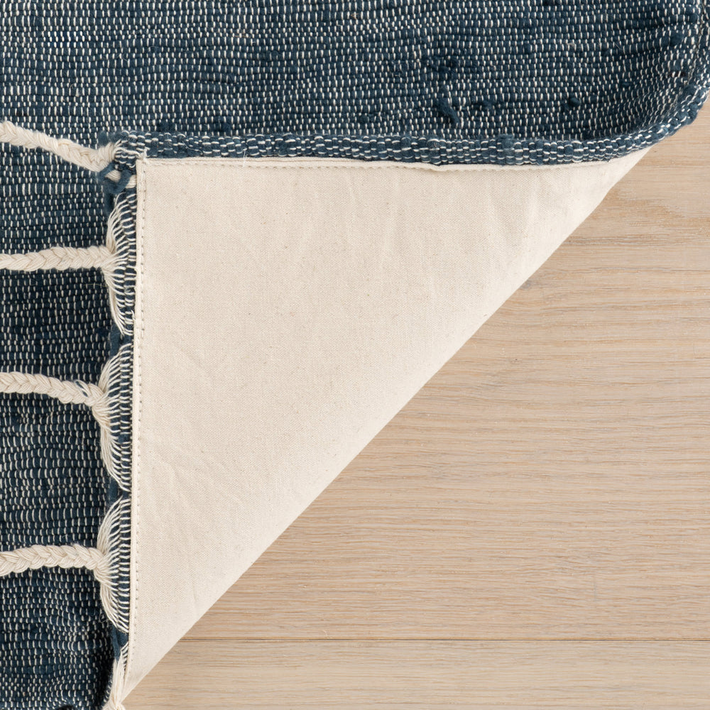 Lioro Plaid Handmade Cotton Rug | Charcoal