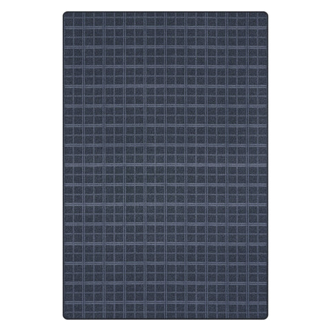 Mallard Plaid Ridged Custom Rug | Dark Blue