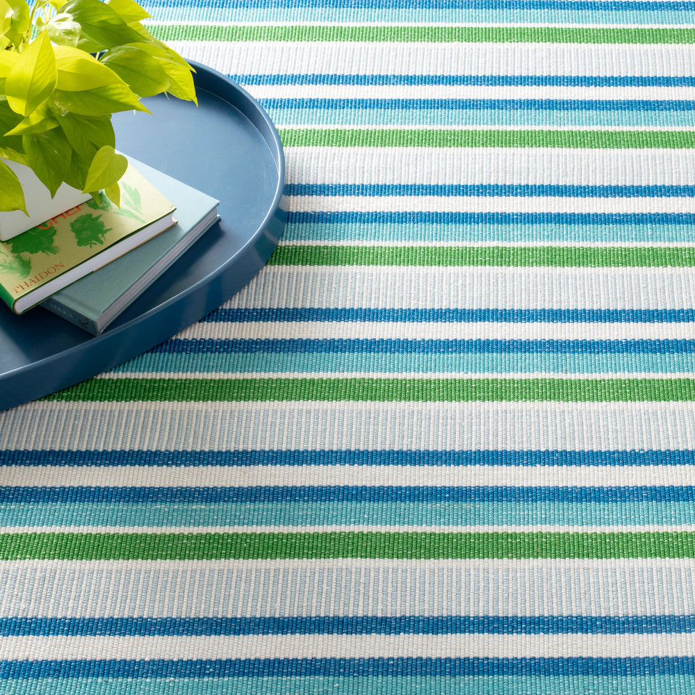 Always Greener Handwoven Indoor/Outdoor Rug | Cobalt/Green