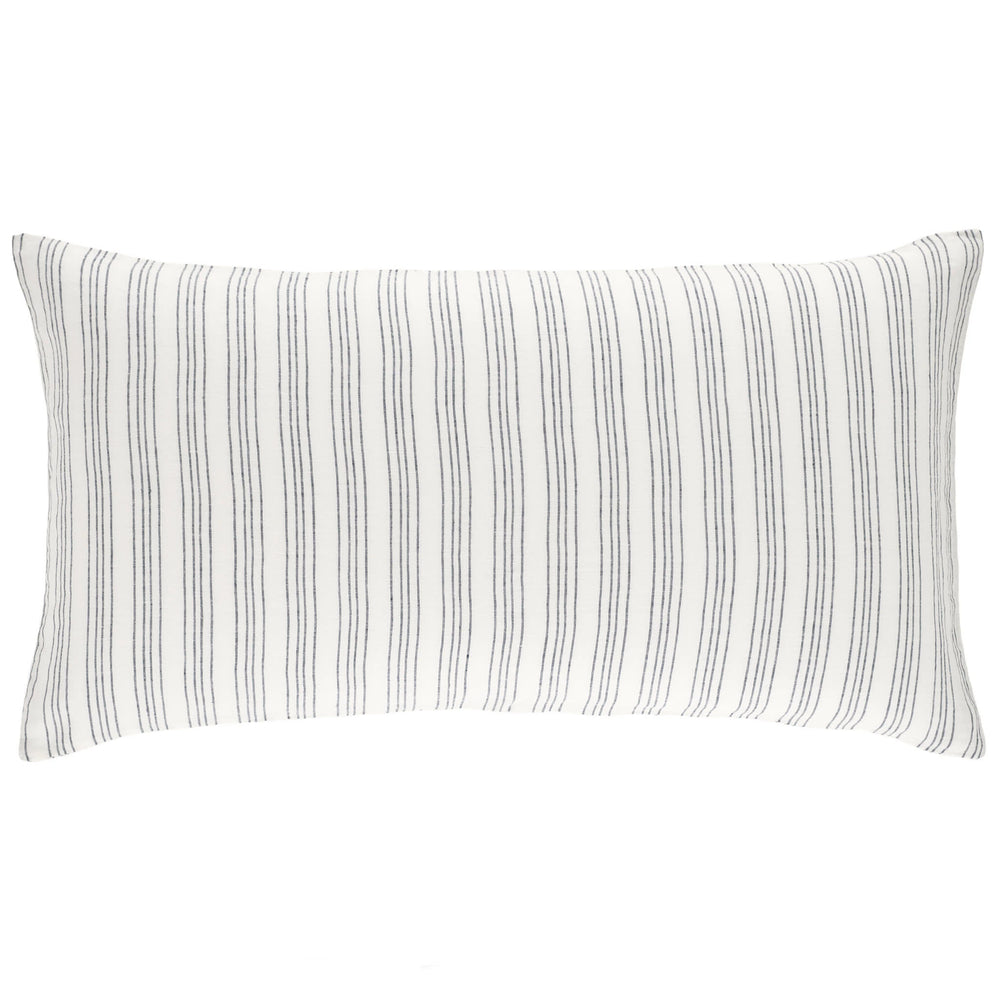 Lush Linen Stripe Sham | Slate Blue