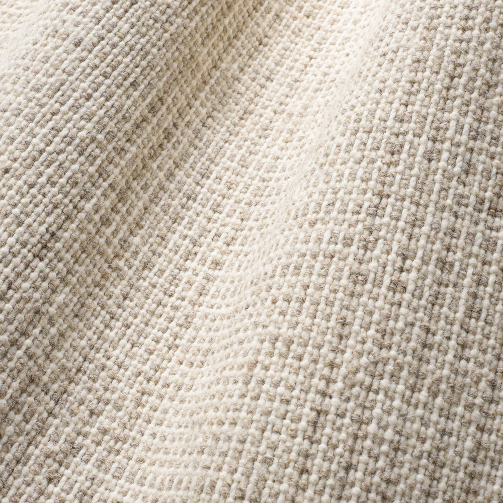 Checkers Woven Wool Custom Rug | Natural