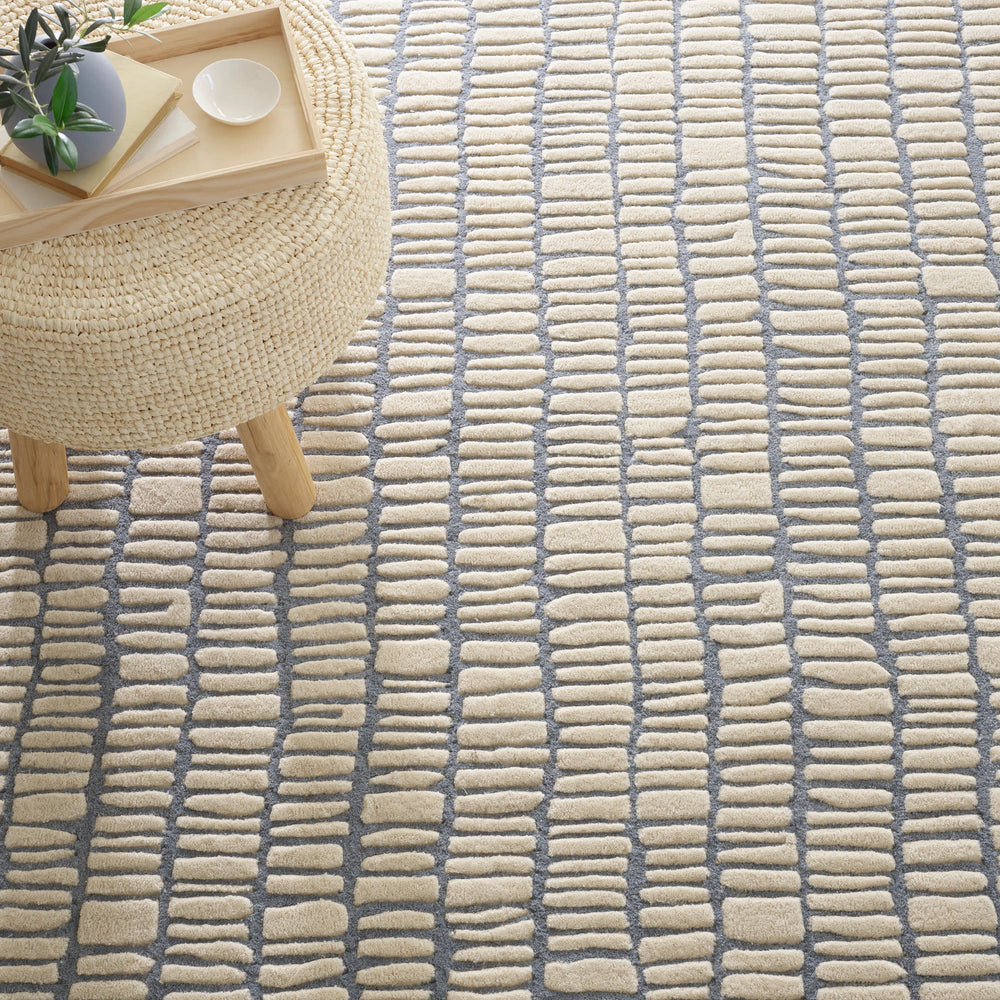 Roark Hand Tufted Wool Rug | Pewter Blue