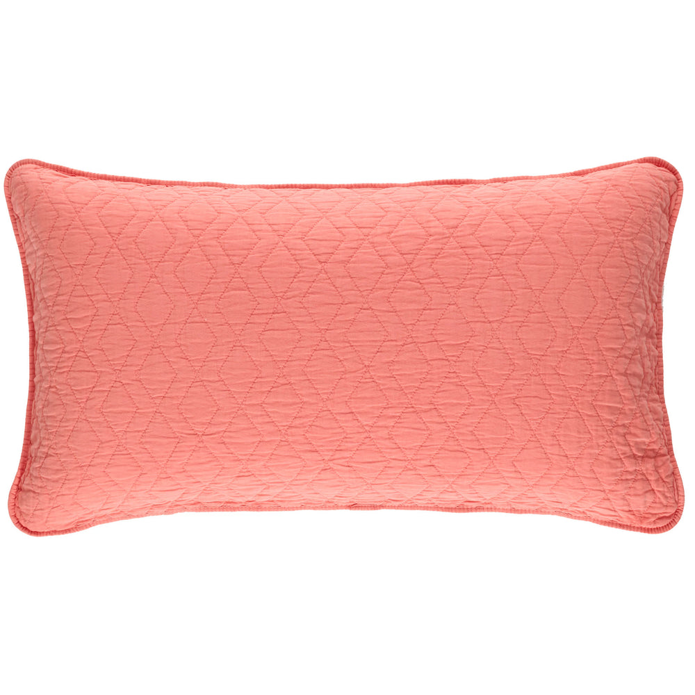 Birdie Quilted Sham | Coral