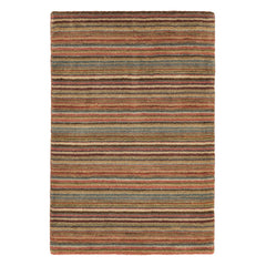 Brindle Stripe Hand Loom Knotted Wool Rug | Spice