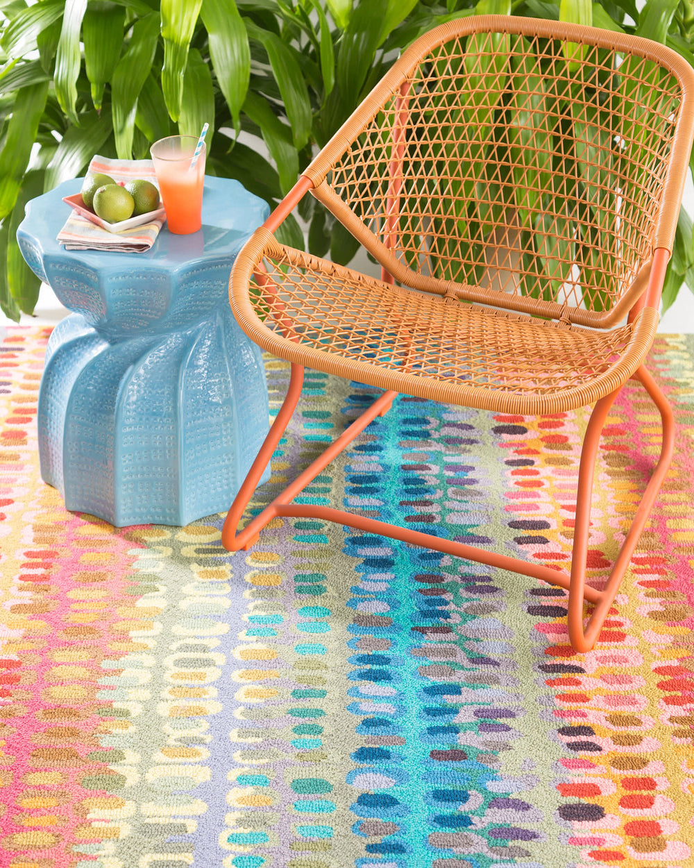 Paint Chip Hand Micro Hooked Wool Rug | Multi