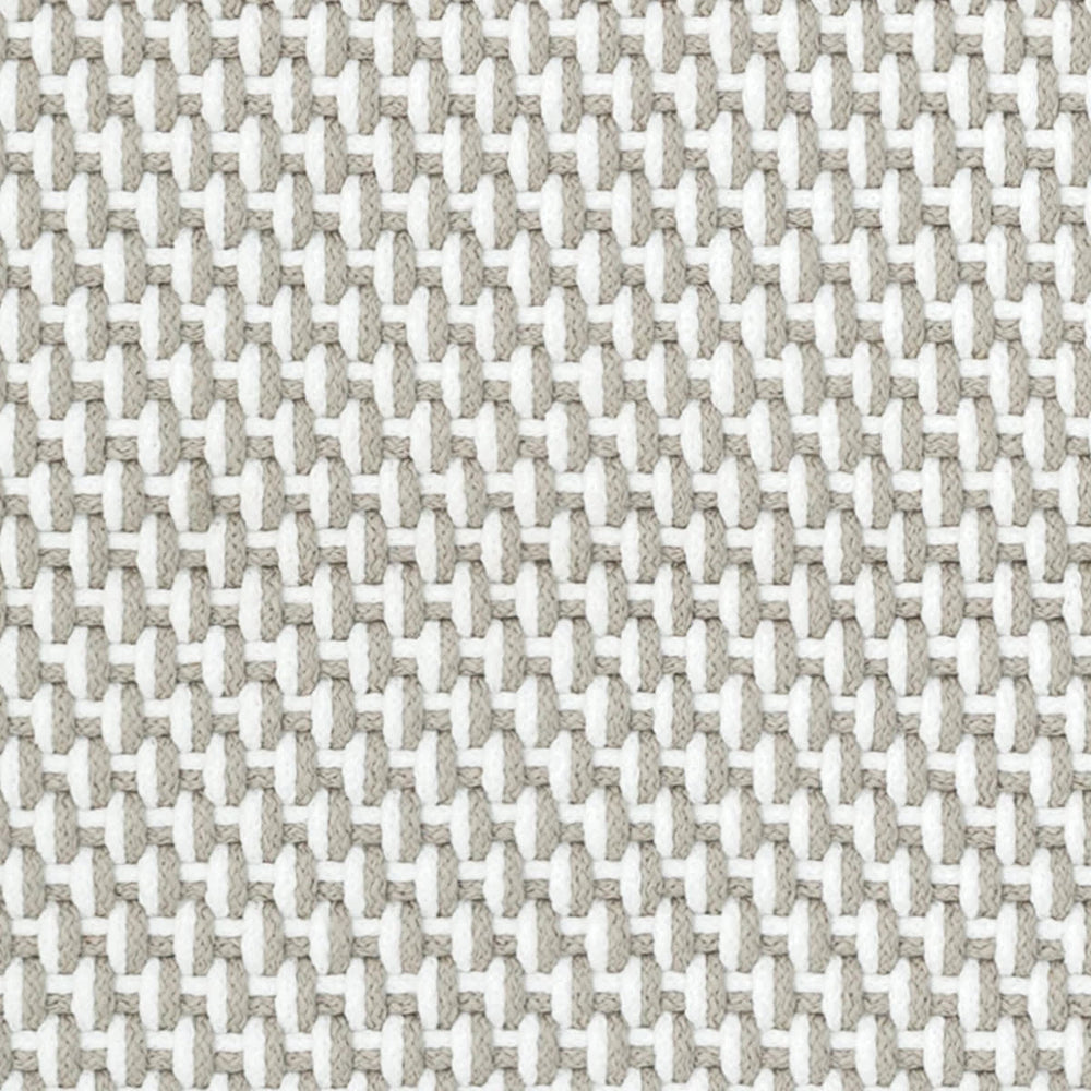 Two-Tone Rope Handwoven Indoor/Outdoor Rug Swatch | Platinum/White