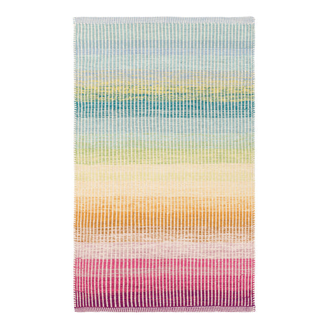 Watercolor Horizon Handwoven Cotton Rug | Multi
