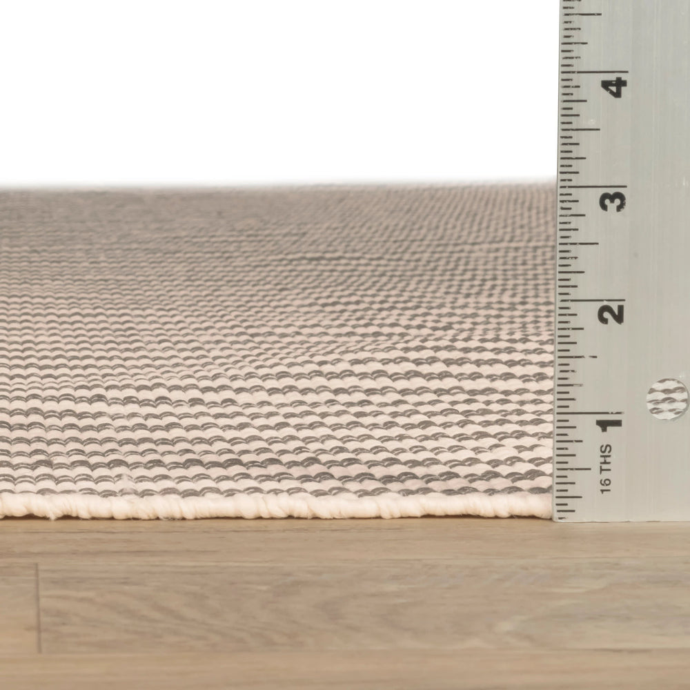 Pinstripe Handwoven Indoor/Outdoor Rug | Brown/Ivory