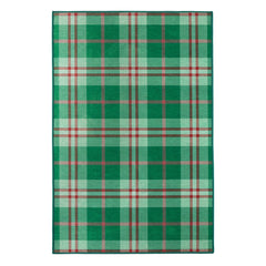 Jolly Plaid Machine Washable Rug | Green