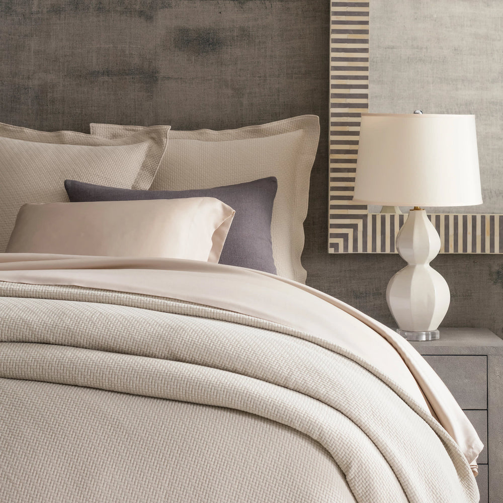 Interlaken Matelasse Coverlet | Sand
