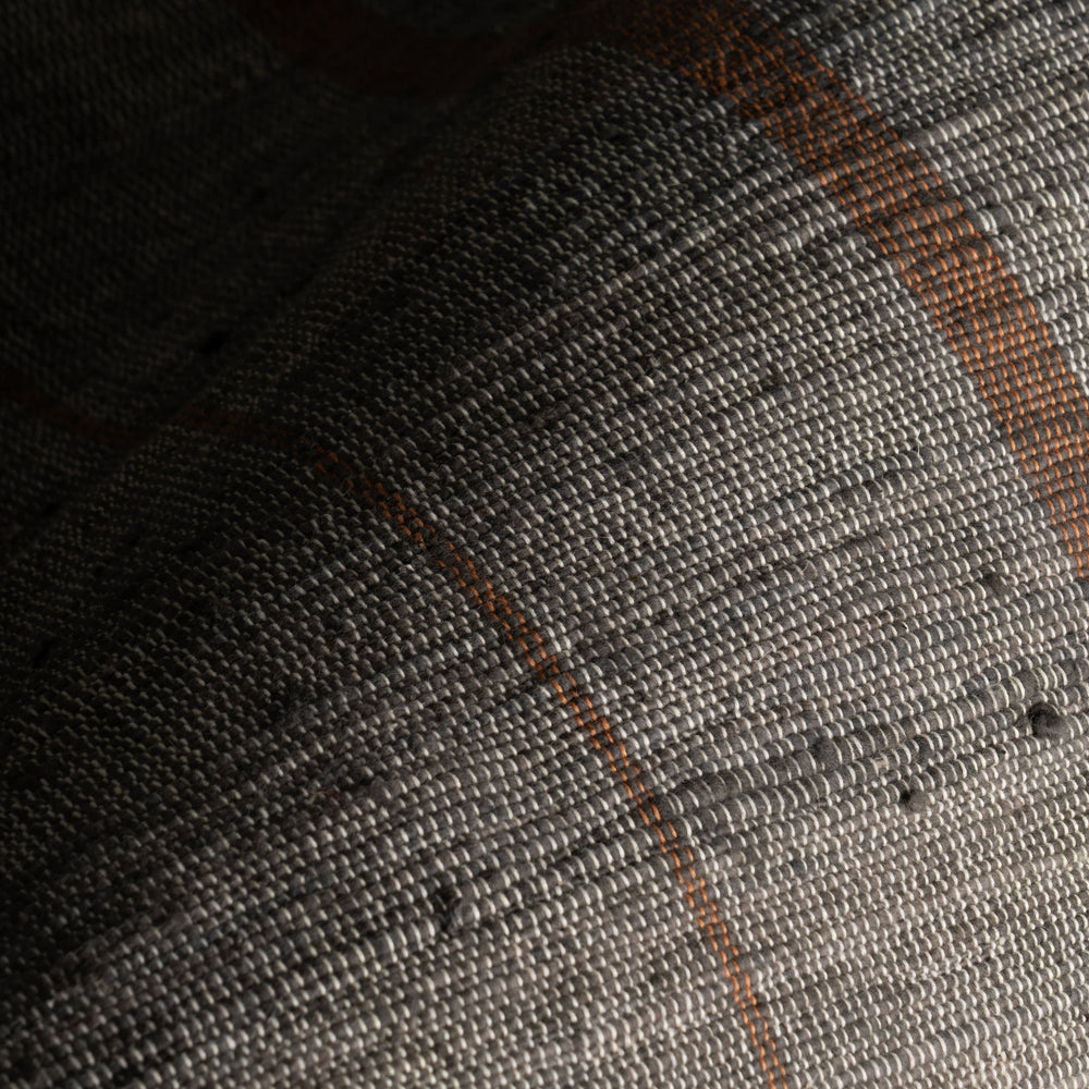 Nare Striped Handmade Cotton Rug | Grey