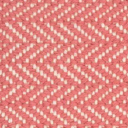 Herringbone Handwoven Cotton Rug Swatch | Coral