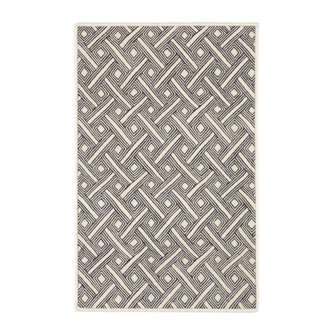 Desmond Hand Micro Hooked Wool Custom Rug | Black