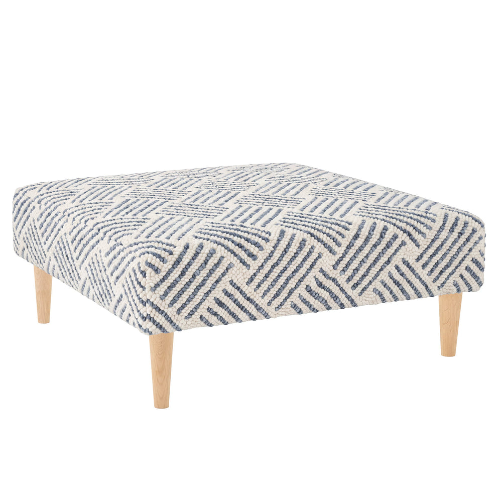 Layers Rug Ottoman | Indigo