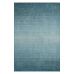Ombre Hand Loomed Gradient Wool Rug | Blue