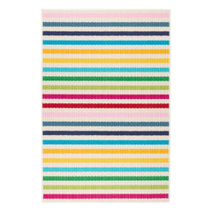 Rainbow Stripe Machine Washable Rug | Multi
