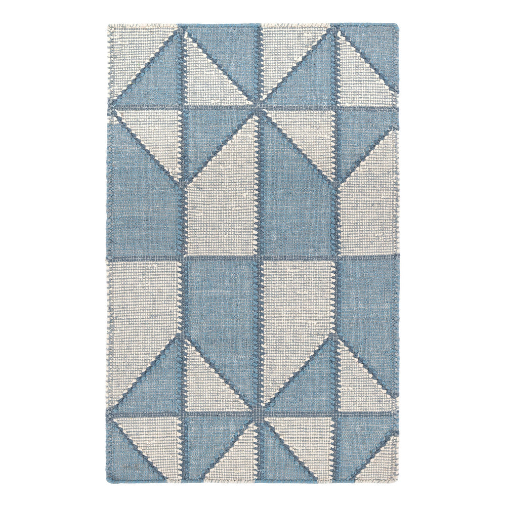 Ojai Hand Loom Knotted Cotton Rug | Blue